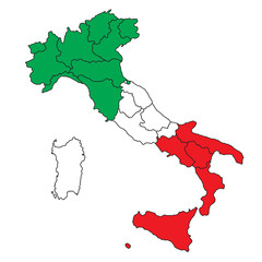 Naklejka premium italia tricolore