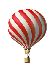 Isolated on white 3d red balloon