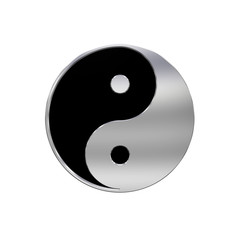 Chrome Tai Chi - Yin Yang sign.