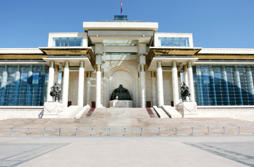 the Parliament building
