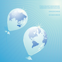 concept illustration of the balloons of peace