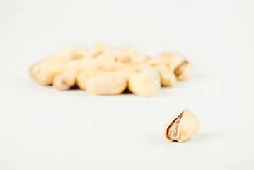 Macro close-up of fried salted peanut