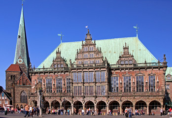 Rathaus Bremen - obrazy, fototapety, plakaty