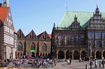 Marktplatz Bremen mit Rathaus