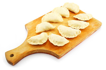 vareniks with cherry are Ukrainian foods closeup