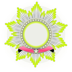 star shaped Insignia with banner