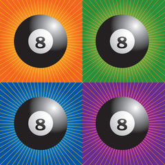 Retro eight balls