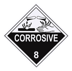 Corrosive Warning Placard