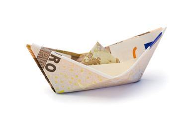 european currency sailboat