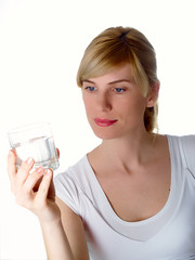 girl drinking water