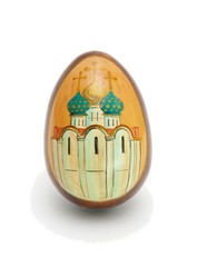 Russian easter egg on white background