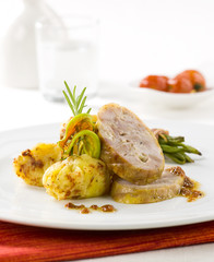 Roast pork with potatoes