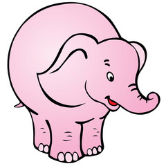 elephant childrens cartoony vector illustration