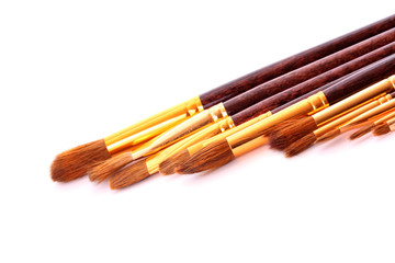 brushes on white