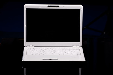 White modern laptop computer