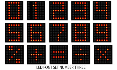 led lights numeric font