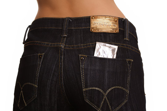a condom in a jeans back pocket II
