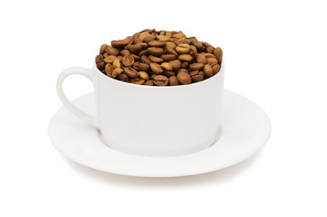 Black cup  isolated on the white background