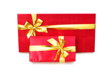Gift boxes isolated on the white background