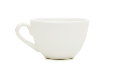 Empty cup isolated on the white background