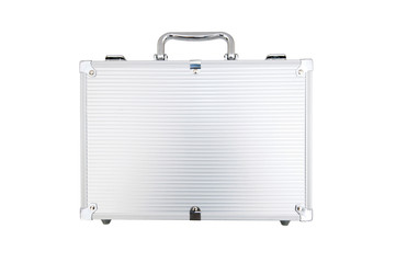 Metal case isolated on the white background