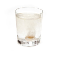 Effervescent vitamin C tablet.