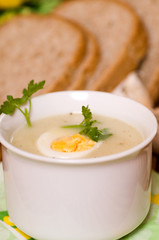 Polish sour rye soup