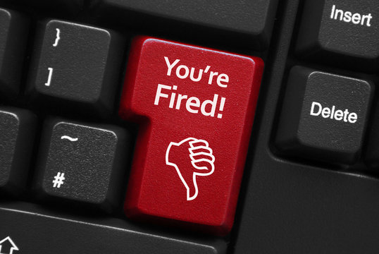 "You're fired!" key on keyboard
