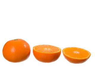 Slice orange isolated on a white