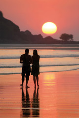 couple and sunset