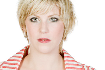Naklejka premium Beautiful Blonde Girl Looking at the Camera