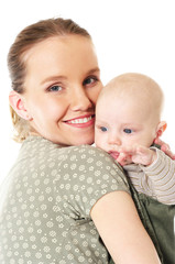 mother holding her baby