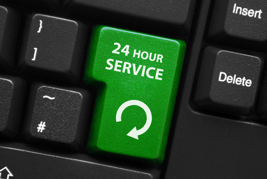 "24 Hour Service" key on keyboard