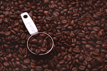 coffee beans with scoop