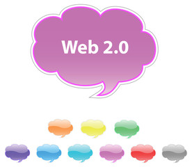Web 2.0 dialog. Vector.