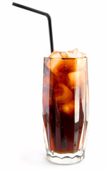 glass of soda with straw