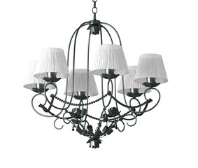 Luxury chandelier isolated on the white background.