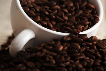 mug with coffee grains