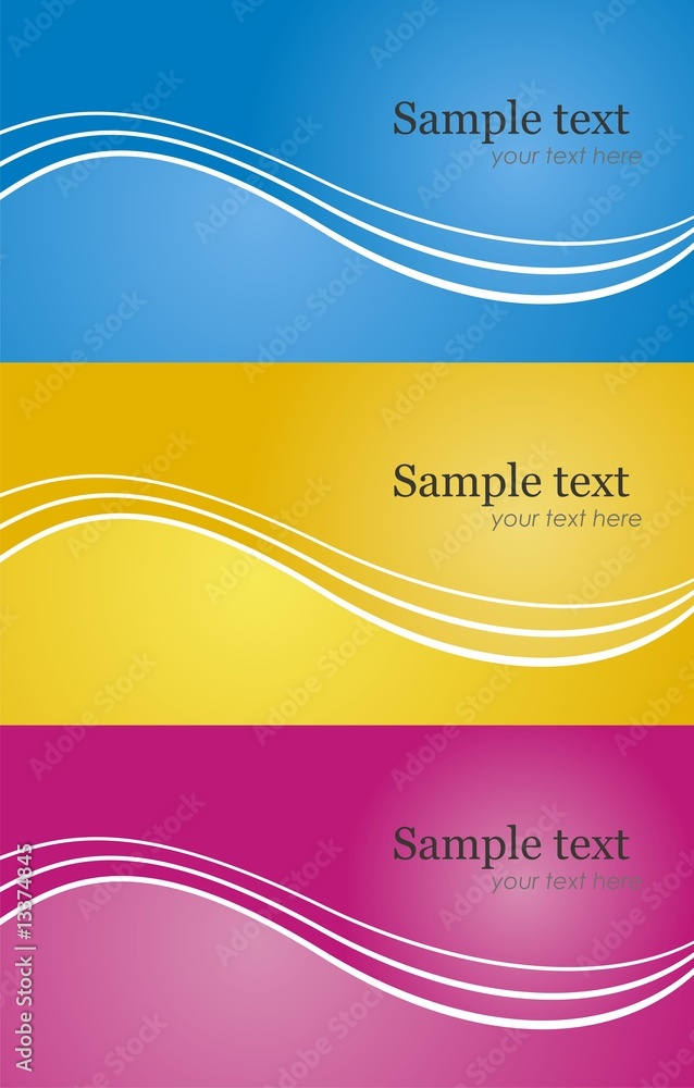 Poster set of modern background card in different color