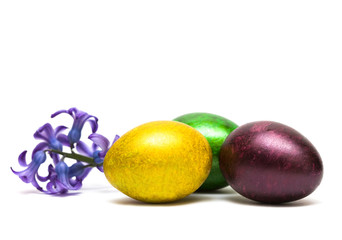 Easter egg with spring flowers