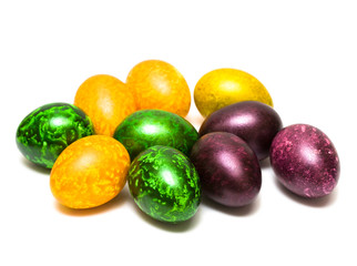 Fototapeta na wymiar Easter eggs isolated on white background