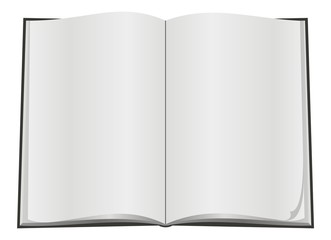 Blank open book