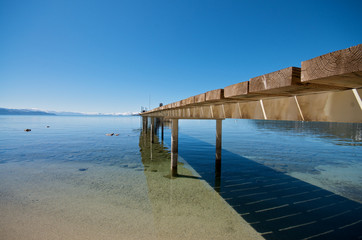 Obraz premium Pier at Lake Tahoe vacation resort in California