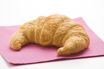 delicious continental breakfast of coffee and croissants