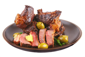 ribs on old style dish