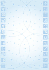 blauverlauf mit blauen sternkreiszeichen