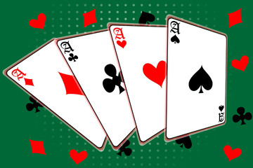 Vector four of a kind; clip-art