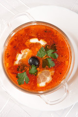 bowl of delicious red soup