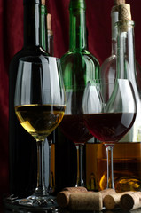 White and red wine