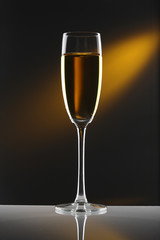 Glass of champagne.